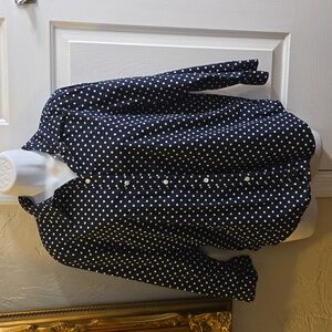 Vintage Chaps Polka Dot Button Down Shirt
